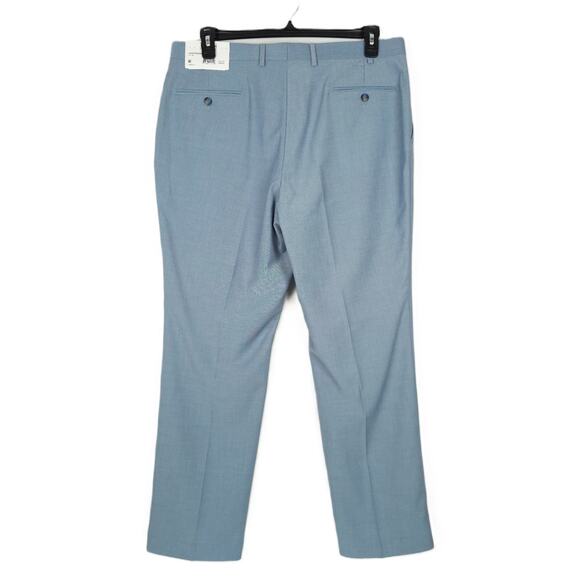 Tayion Men's Classic-Fit Stretch Suit Pants Light Blue Solid 36x30 NWT - Picture 3 of 7